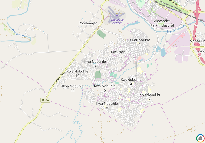 Map location of Kwa Nobuhle